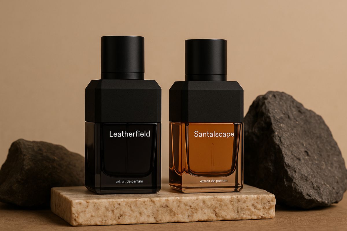 KAHF Extrait de Parfum Santalscape dan KAHF Extrait de Parfum Leatherfield