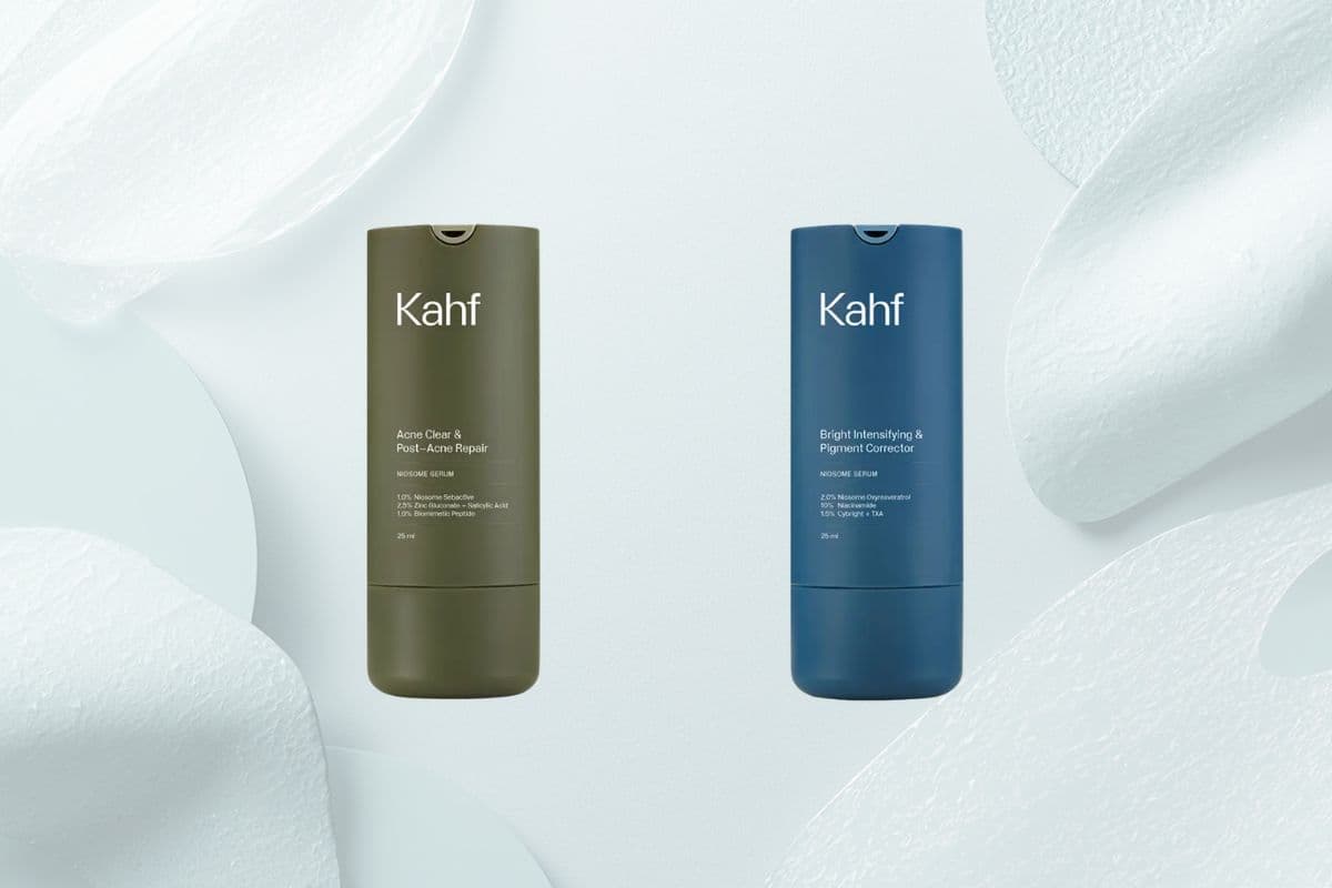 Kahf Acne Care & Post-Acne Repair Niosome Serum dan Kahf Bright Intensifying & Pigment Corrector Niosome Serum